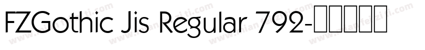 FZGothic Jis Regular 792字体转换